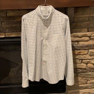 Goodfellow & Co. White & Blue Check Button Down